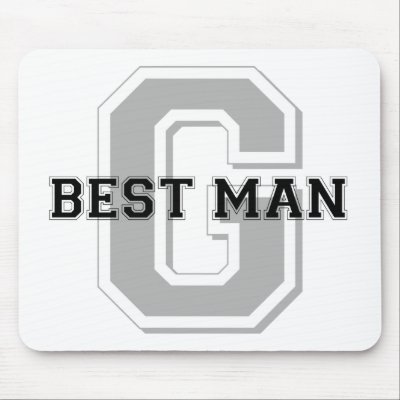 Best Man Groom Cheer Mouse Pads by TeeShirtsTShirts