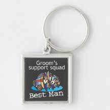 Best Man Groom's Squad Key Chain