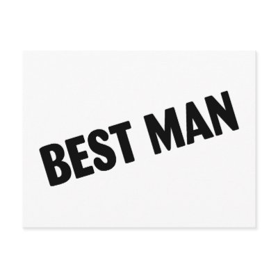 Best Man Post Card