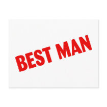 Best Man Red Post Cards