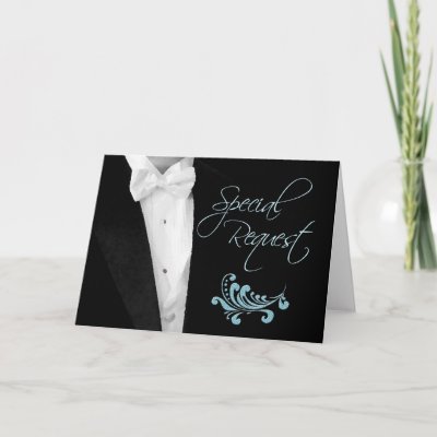 Best Man Request for Wedding Attendant Card