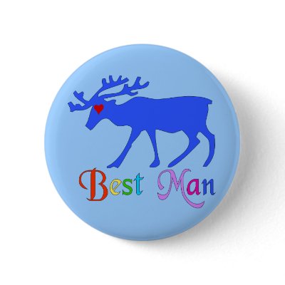 Best Man Stag Pins by orsobear