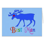 Best Man Stag Greeting Cards