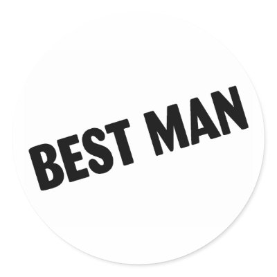 Best Man Round Stickers