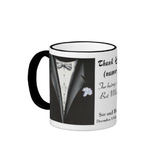 Best Man Thank You Gift - Tuxedo Template mug