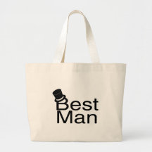 Best Man Top Hat Canvas Bags
