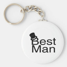 Best Man Top Hat Key Chains