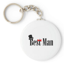 Best Man Top Hat Key Chain