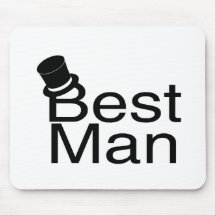 Best Man Top Hat Mouse Pad