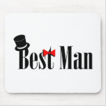 Best Man Top Hat Mouse Pad