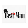 Best Man Top Hat Postcard