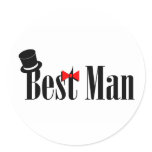 Best Man Top Hat Stickers