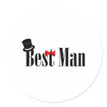 Best Man Top Hat Sticker