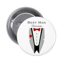 Best Man - Tuxedo Dinner Jacket Wedding Pin at Zazzle