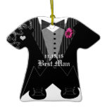 Best Man Tuxedo Wedding Holiday Ornament