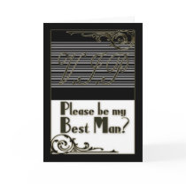 Best Man V.I.P. Wedding Party Invitation Card
