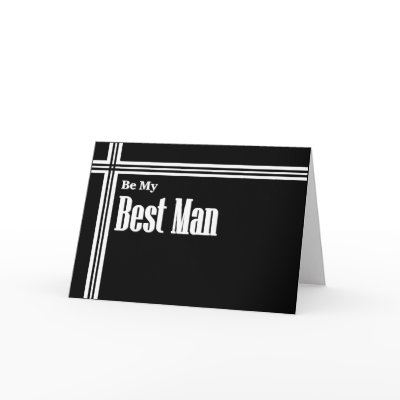 BEST MAN Wedding Invitation with Stripes Card by JaclinArt