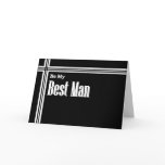 BEST MAN Wedding Invitation with Stripes Card