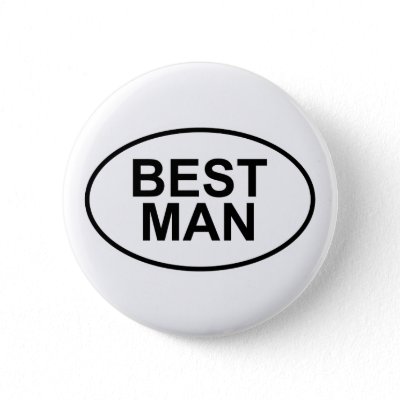 Best Man Wedding Oval Pins