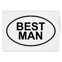 Best Man Wedding Oval Cards