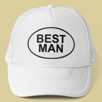 Best Man Wedding Oval hats