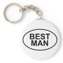 Best Man Wedding Oval Keychains