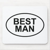 Best Man Wedding Oval Mouse Mats