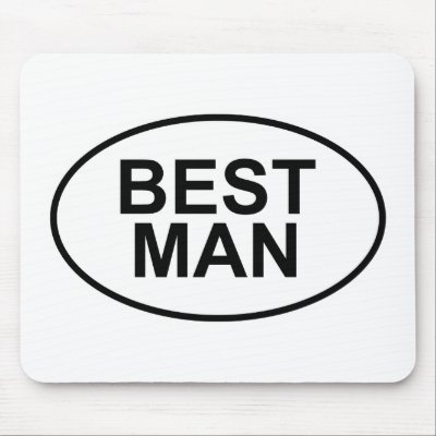 Best Man Wedding Oval Mouse Mats by TeeShirtsTShirts