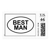 Best Man Wedding Oval Stamps