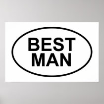 Best Man Wedding Oval Print