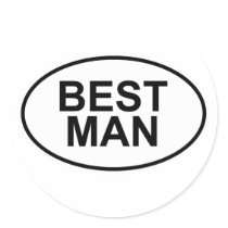 Best Man Wedding Oval Round Stickers