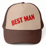 Best Man Wedding Red Trucker Hat