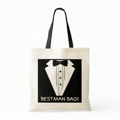 Best Man-Wedding-Tuxedo Canvas Bag by hungaricanprincess