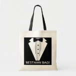 Best Man-Wedding-Tuxedo Canvas Bag