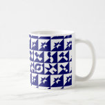 Best Mom Blue with White Pattern and Stars Mug mugs
