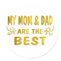 Best Mom & Dad stickers