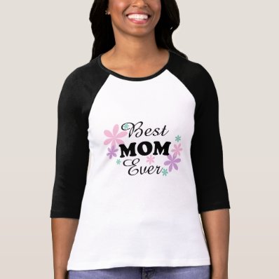 Best Mom Ever Black/Multi-color On White Shirt