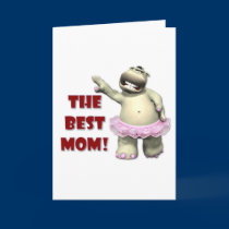 Best Mom Hippo Card cards