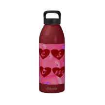Best Mom in Hearts Drinking Bottles