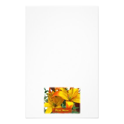 Best Mom Lilies Stationery
