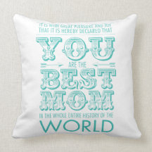 Best mom prize throw pillow