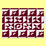 Best Mom Red and White Pattern with Stars cards