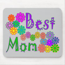 "Best MOM" Retro Flowers Mother's Day Gifts mousepads by gailg1957 "Best MOM" Retro Flowers Mother's Day Gifts mousepads