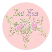 Best Mom Swirling Hearts stickers by DesignsOutOfMind Best Mom Swirling Hearts stickers
