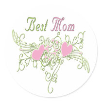 Best Mom Swirling Hearts stickers by DesignsOutOfMind Best Mom Swirling Hearts stickers