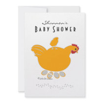 Best Mother hen with chick baby shower Invitation
