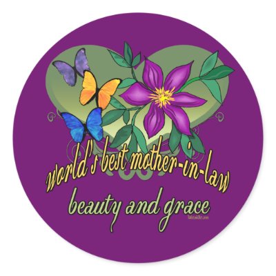 Best Mother-in-law Gifts Round Stickers by DesignsOutOfMind