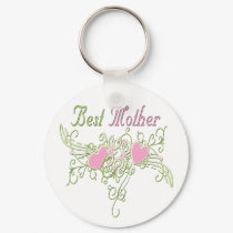 Best Mother Swirling Hearts keychains