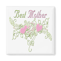 Best Mother Swirling Hearts magnets