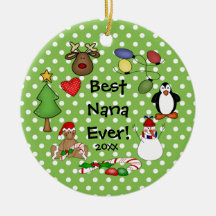 Best Nana Ever Christmas Ornament